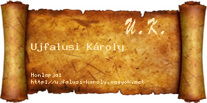Ujfalusi Károly névjegykártya
