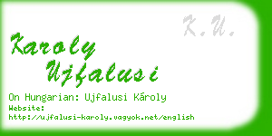 karoly ujfalusi business card