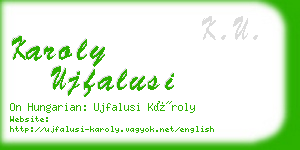 karoly ujfalusi business card